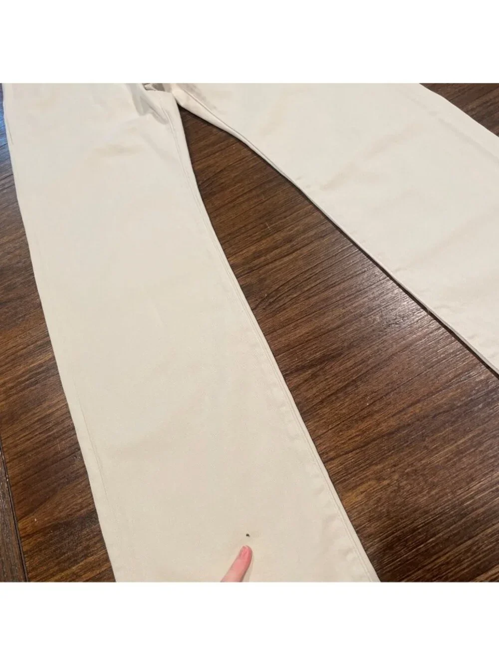 NWT FLAWED Madewell Allday 1991 Straight-Leg Pant 35x34 Beige Stretch Relaxed